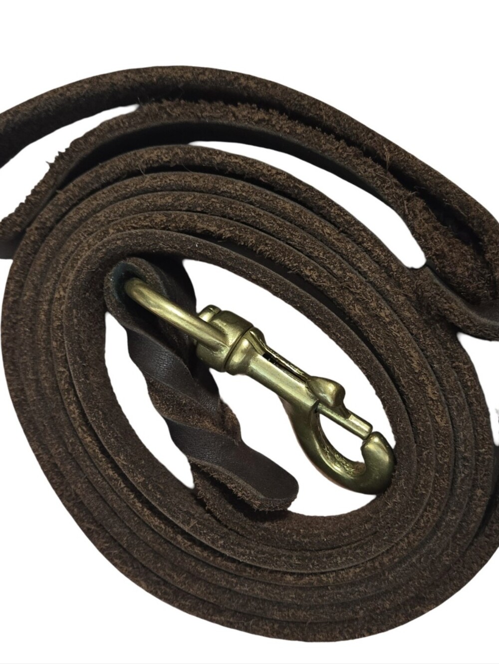 Handmade Leash Brown Leather, Training, Walking, Leather
